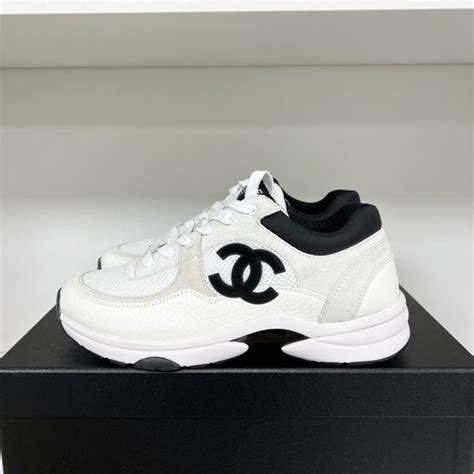 cara levigne chanel sneaker|Chanel black and white sneakers.